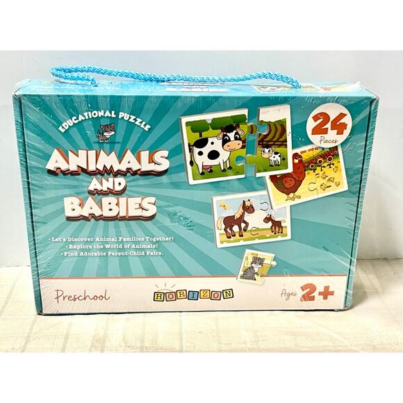 Horizon Educational Puzzle Animals Babies Early Learning Educational Cards game - Picture 1 of 4